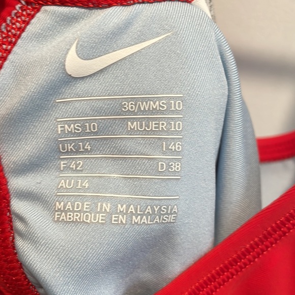 Nike Women's HydraStrong Solid Fastback One Piece Swimsuit - Red - Picture 5 of 5